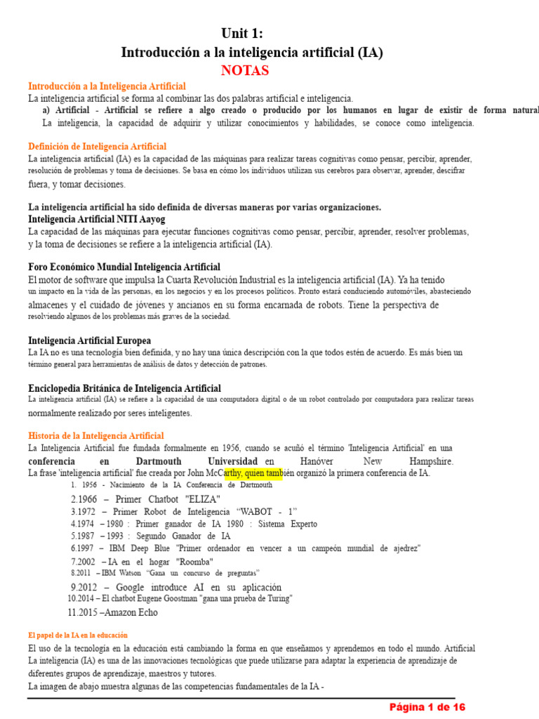 Introducción a la Inteligencia Artificial | PDF | Inteligencia ...
