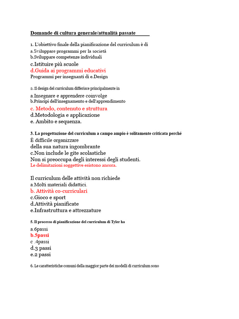 Domande e Risposte Passate Del Subeb Di Ekiti | PDF
