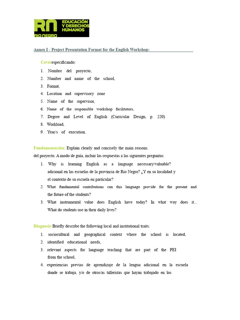 English Workshop Project Presentation Guide | PDF | Curriculum | Pedagogy