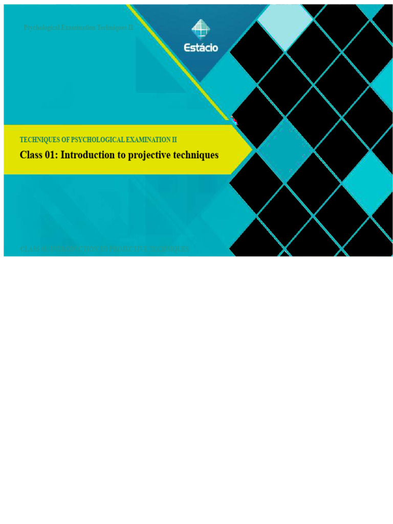 Projective Techniques in Psychology | PDF | Psychological Evaluation ...