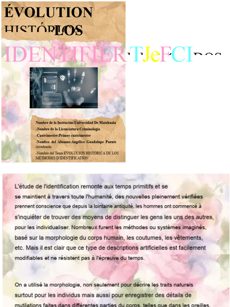 Évolution des Méthodes d'Identification | PDF | Biométrie