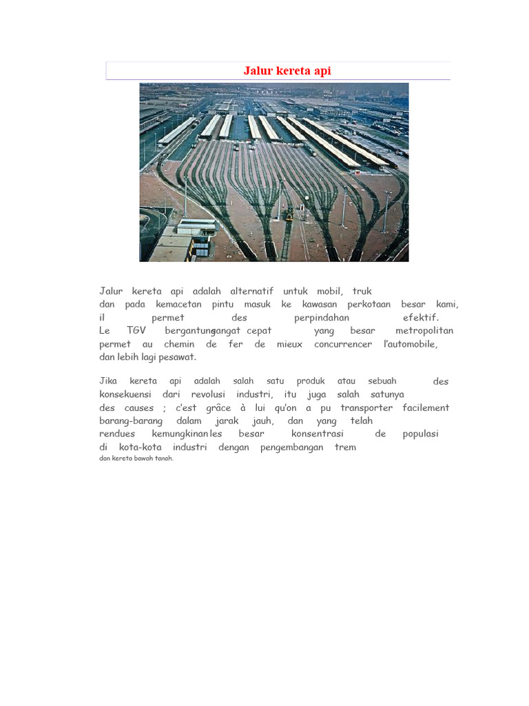 Struktur dan Pemasangan Jalur Kereta Api | PDF