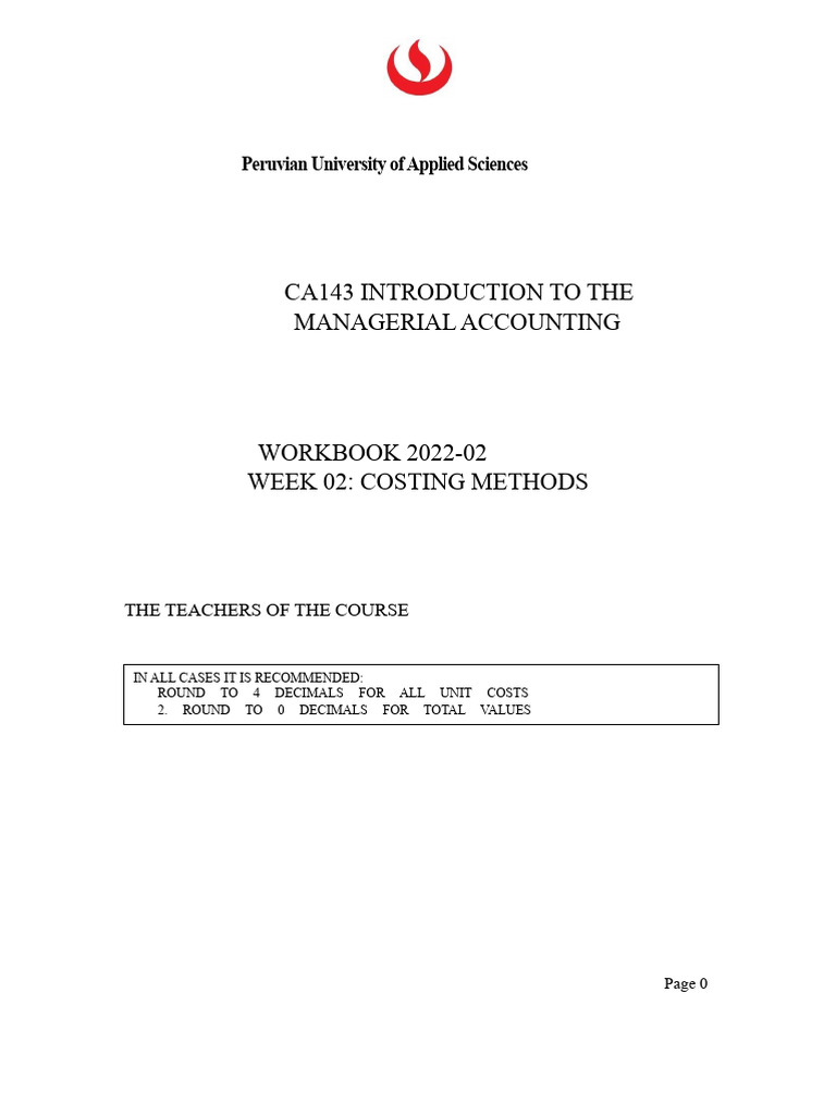 s02 Costing Methods Cases | PDF | Cost Of Goods Sold | Inventory