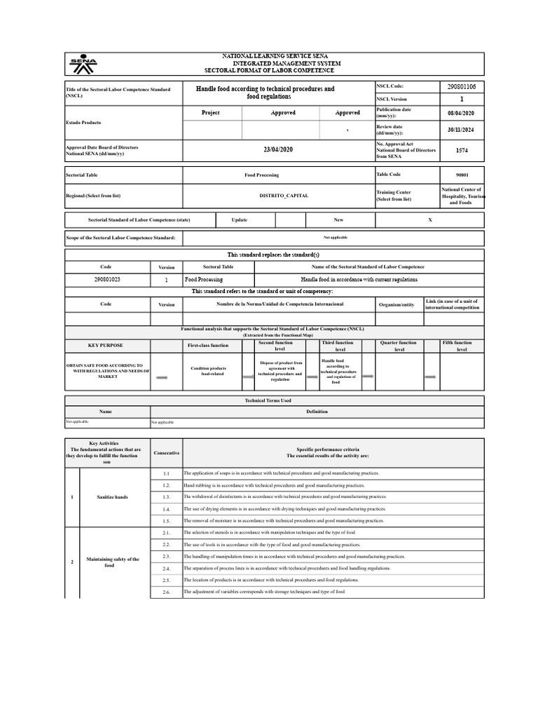 Food Handling Standards and Practices | PDF | Occupational Safety And ...