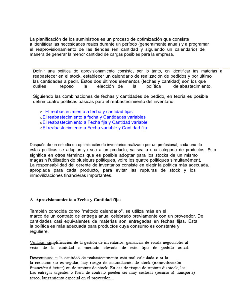 Estrategias de Reaprovisionamiento Efectivas | PDF | Obtención ...