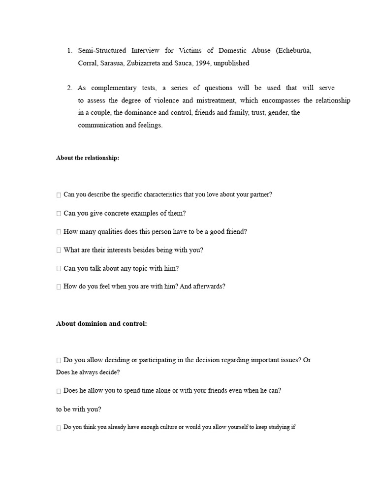 Domestic Abuse Assessment Tools | PDF | Domestic Violence | Violence