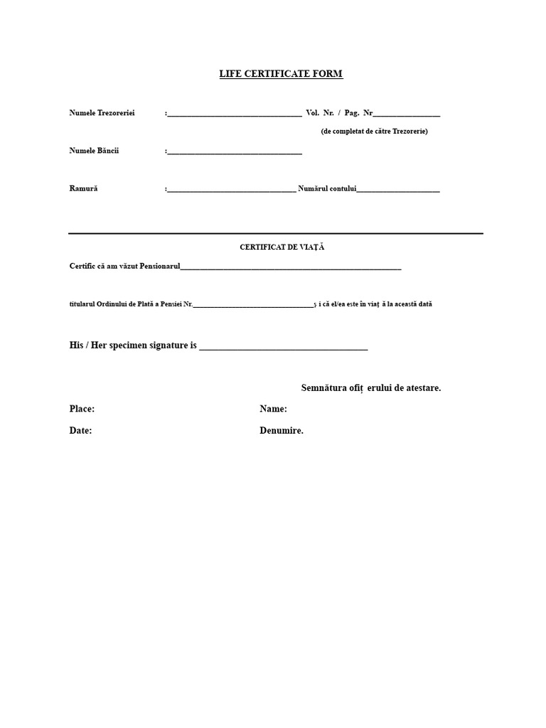 Certificat de Existenta PDF | PDF