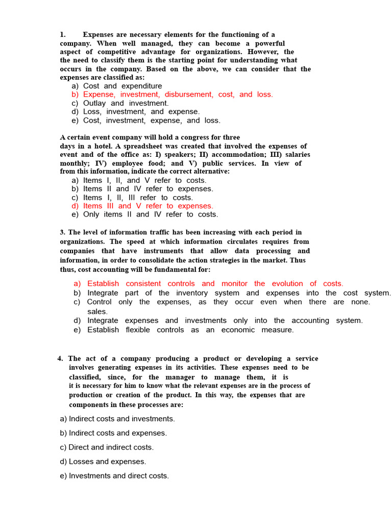 Understanding Expense Classification in Business | PDF | Expense ...