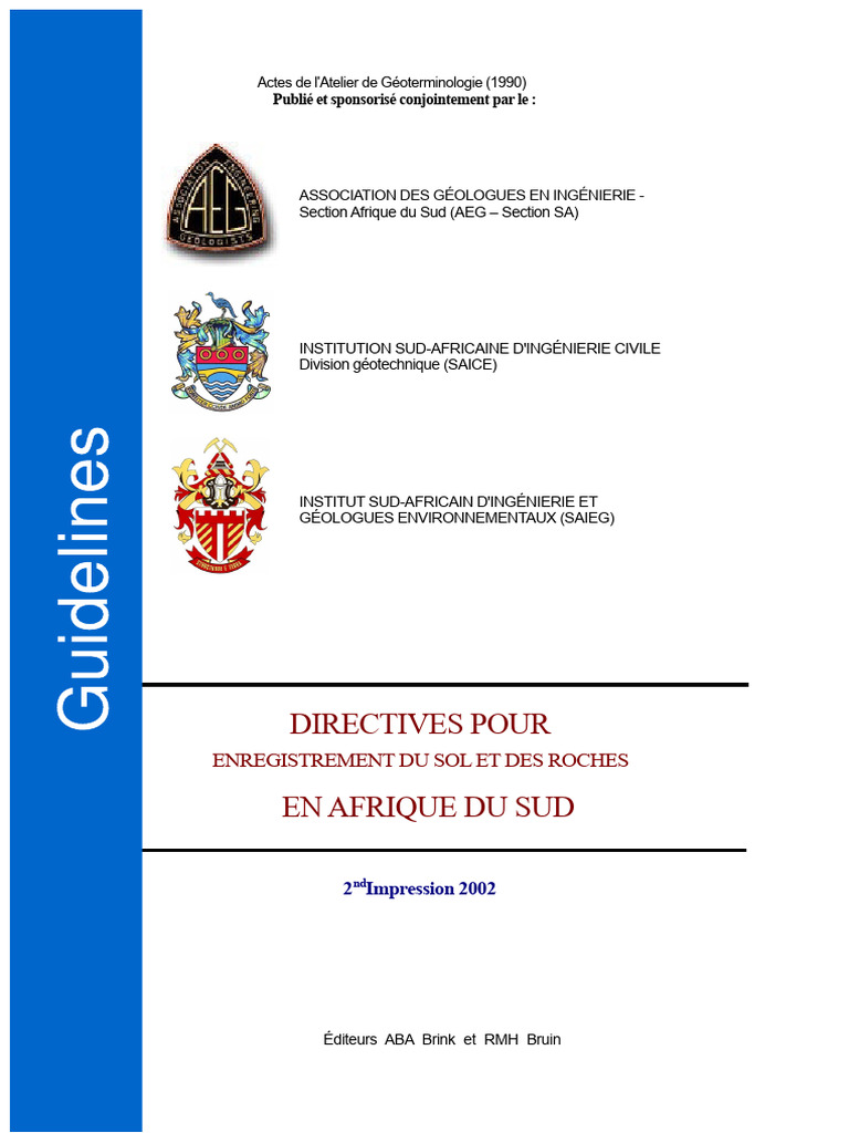 Directives d'enregistrement des sols en SA | PDF | Sol (pédologie) | Limon