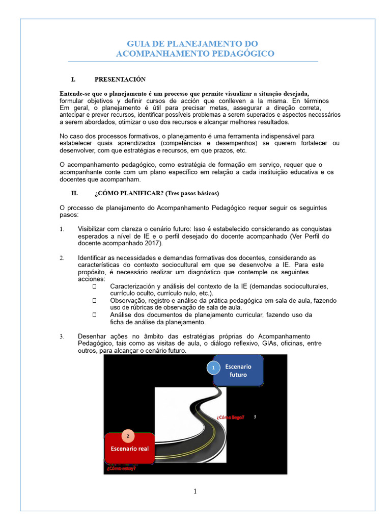 Planejamento do Acompanhamento Pedagógico | PDF | Pedagogia | Aprendizado