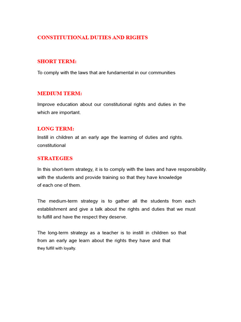 Understanding Constitutional Rights and Duties | PDF | Citizenship