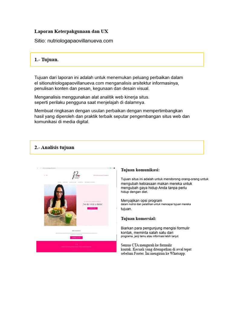 Laporan Keterpakgunaan dan Rekomendasi UX | PDF