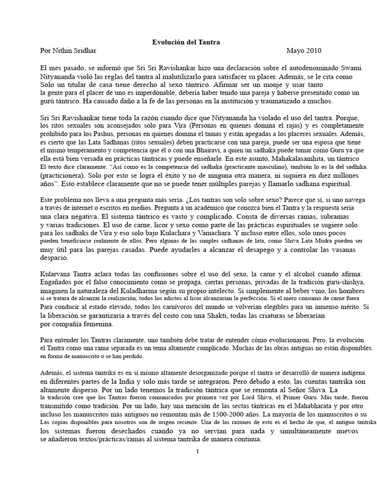 Historia y Evolución del Tantra | PDF | Tantra | Vedas
