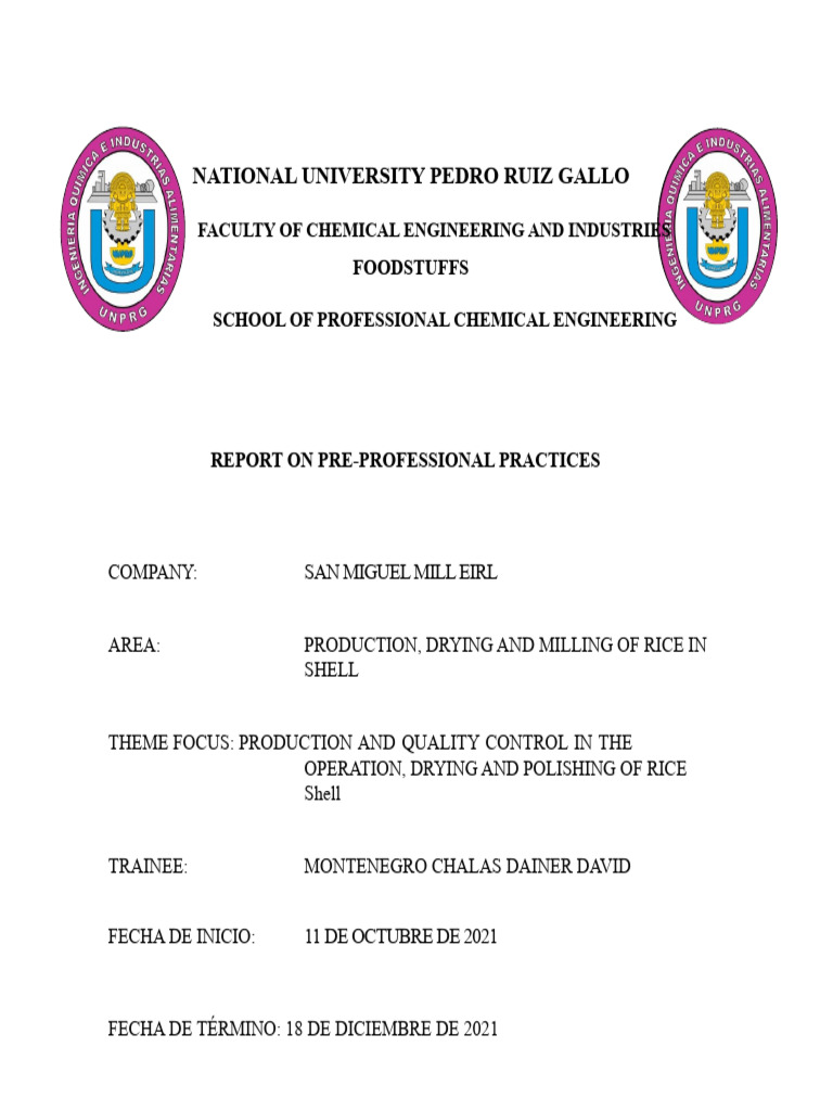 Rice Production Quality Control Report | PDF | Cereals | Rice