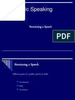 Public Speaking: Structuring A Speech