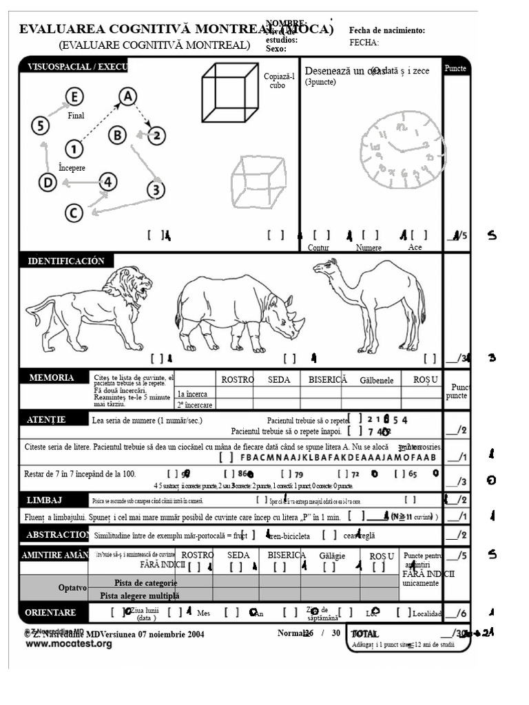 Test MoCA | PDF