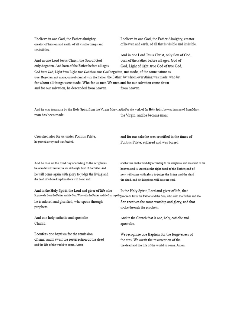Apostles' Creed: Faith Declaration | PDF | God The Father | Glory ...