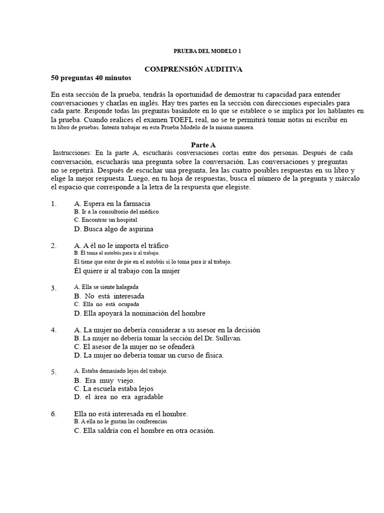 Prueba Del Modelo 1 | PDF
