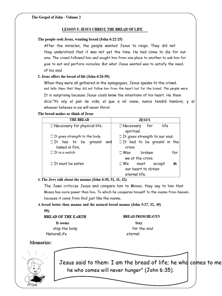 Jesus: The Bread of Life Explained | PDF | Jesus | Eternal Life ...