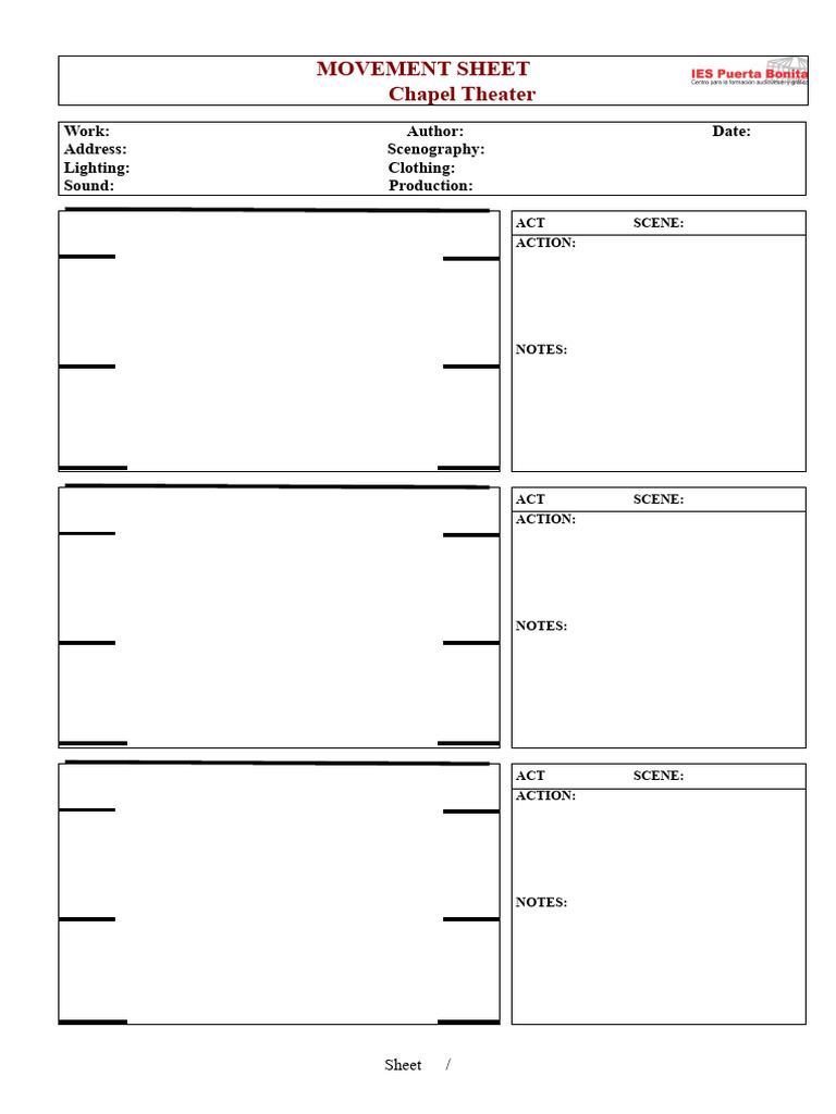Scene movement sheet | PDF