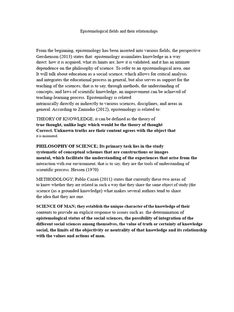 Understanding Epistemology and Knowledge | PDF | Epistemology | Knowledge