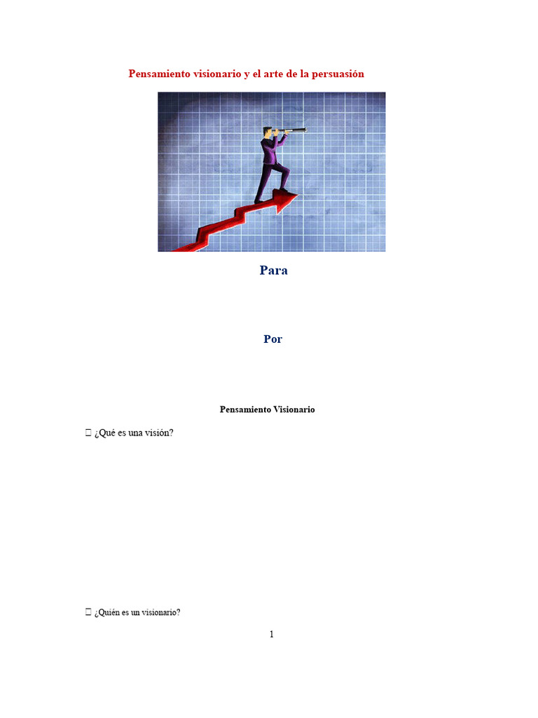 Pensamiento Visionario y El Arte de La Persuasión | PDF | Persuasión