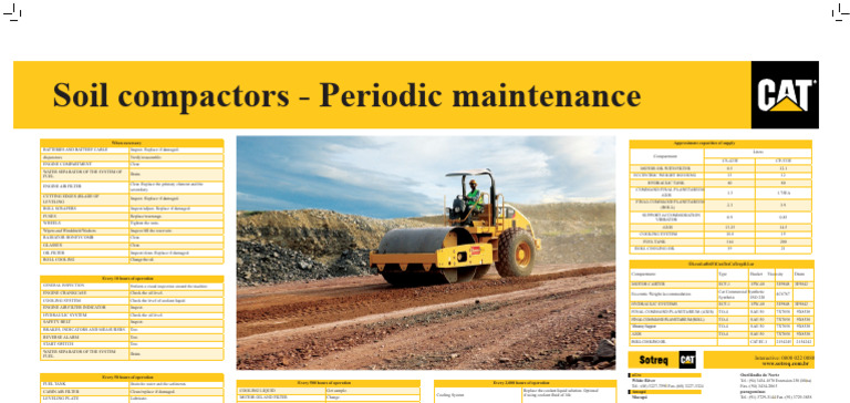 Soil Compactor Maintenance CAT | PDF | Vehicles | Mechanical Engineering