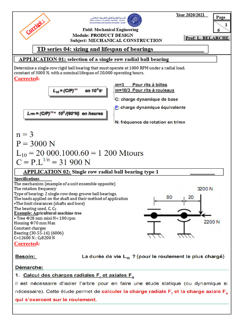 Bearing Selection for Mechanical Design | PDF | Bearing (Mechanical ...