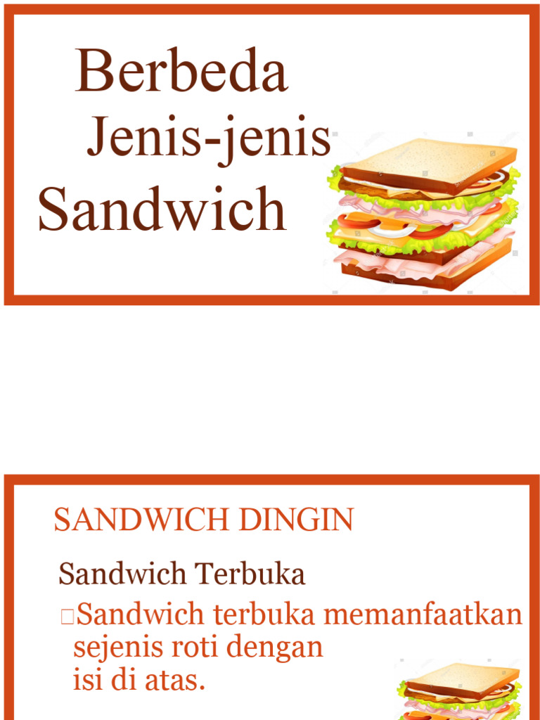 Berbagai Jenis Sandwich | PDF