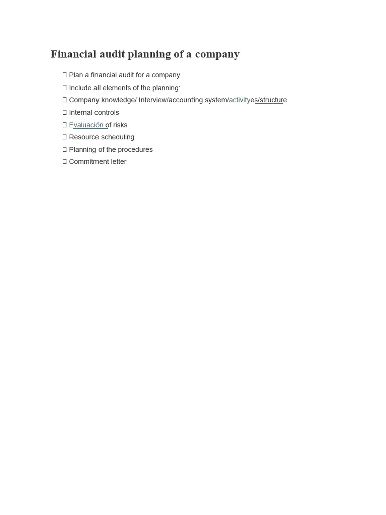 Audit Example | PDF | Audit | Internal Control