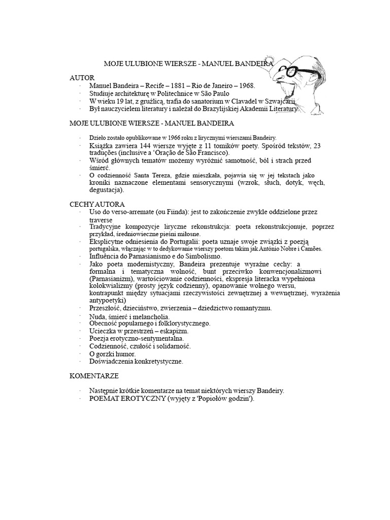 Moje Ulubione Wiersze - Manuel Bandeira PDF | PDF