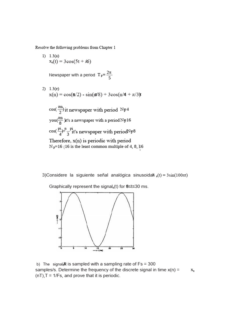 Exercise 2 Solved of Processes | PDF | Sampling (Signal Processing ...