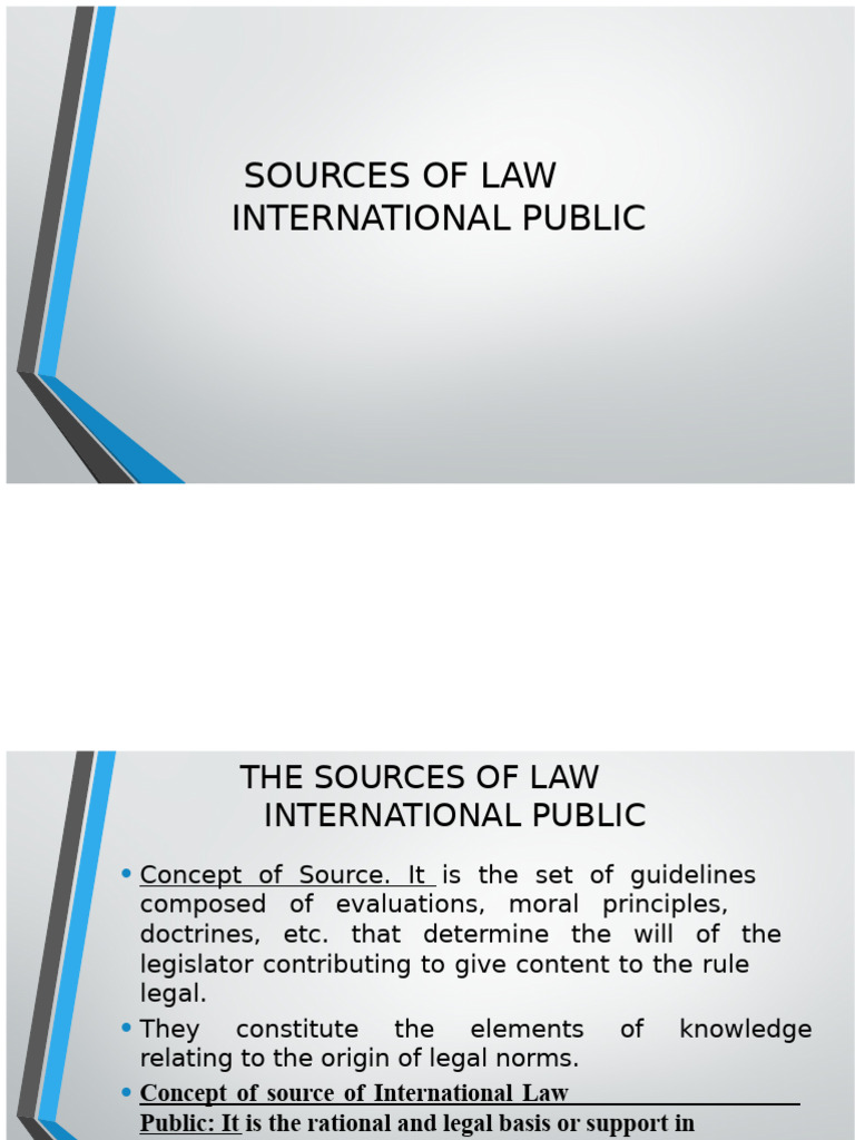 Sources of International Public Law | PDF | International Law | Treaty