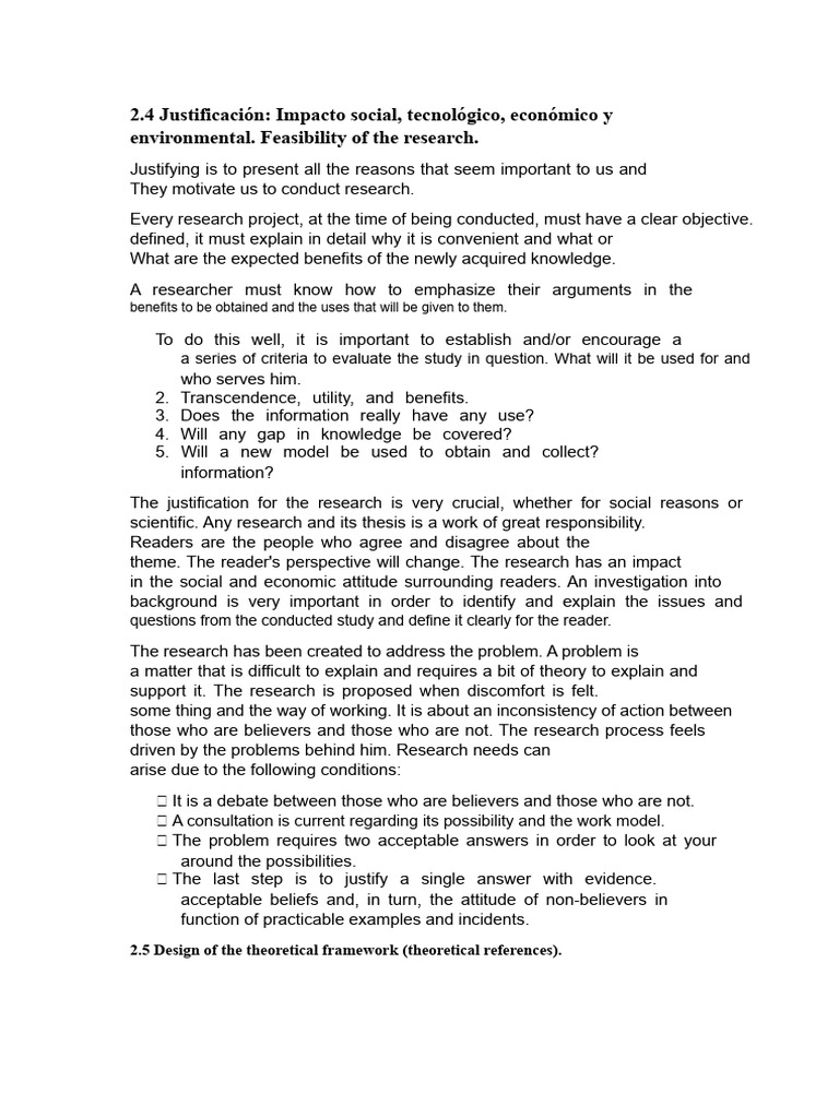 Research Justification and Framework Guide | PDF | Hypothesis | Theory