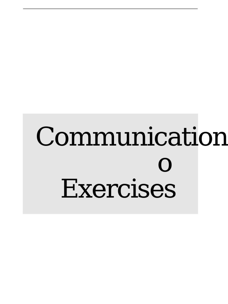Effective Communication Skills Assessment | PDF | Communication | Body ...
