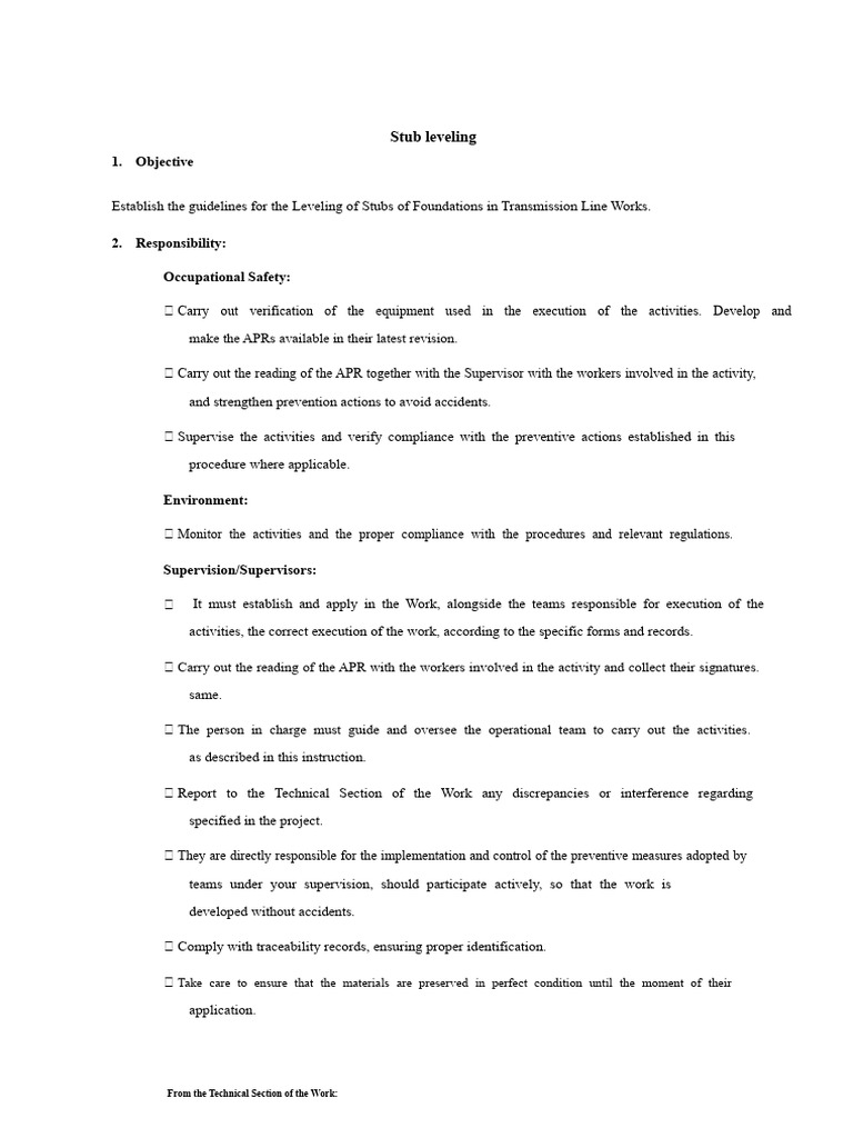 Guidelines for Stub Leveling in Foundations | PDF | Crane (Machine ...