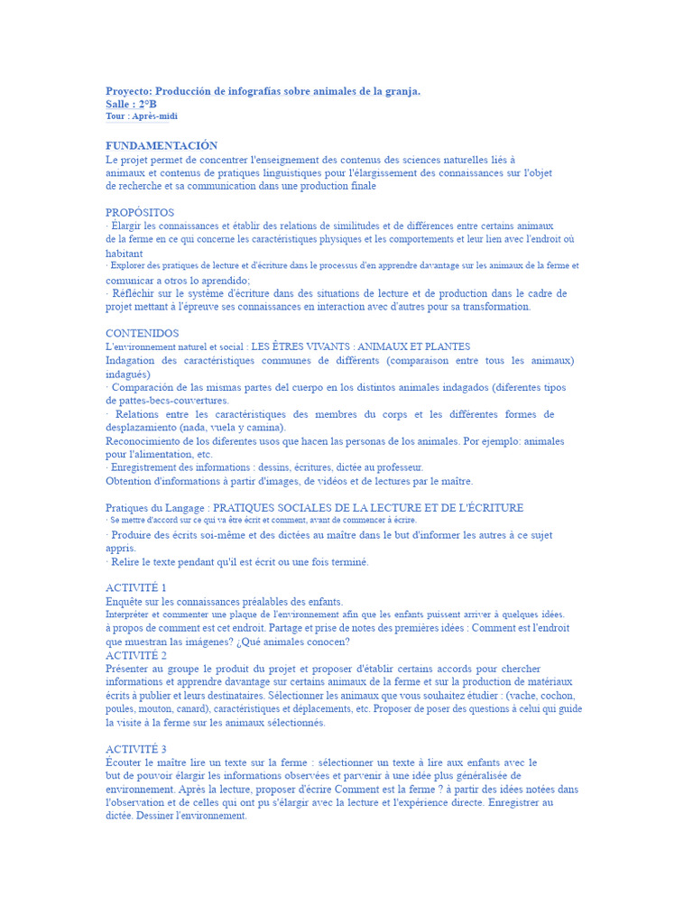 Infographies sur les animaux de la ferme | PDF