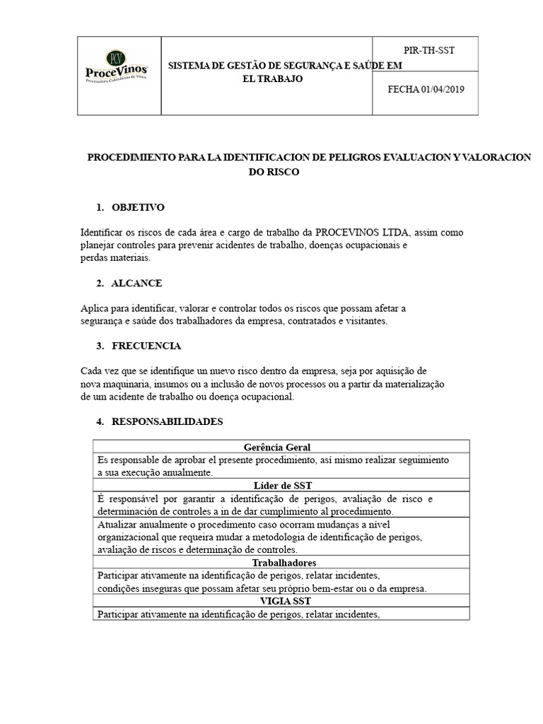 Gestão de Riscos em Segurança do Trabalho | PDF | Avaliação de risco ...