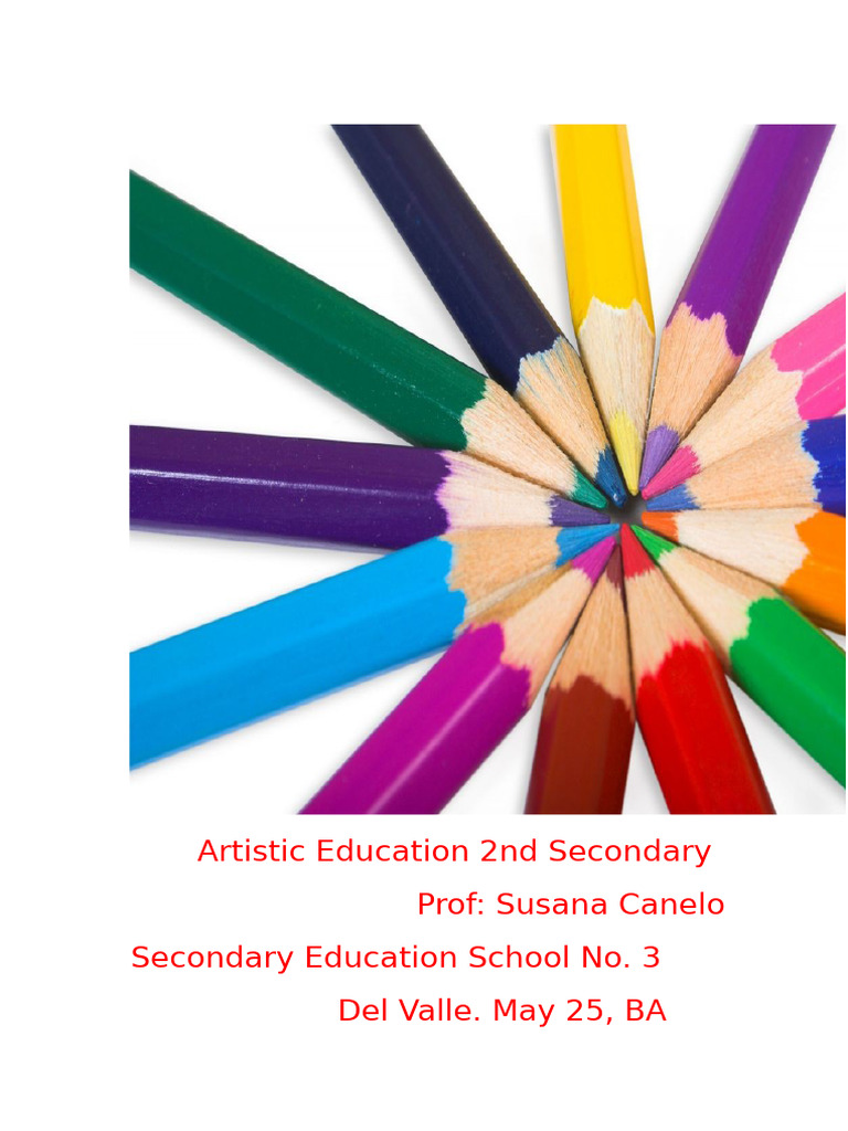 Planning For Artistic Education (Plastic Arts) 2nd Secondary 2011 | PDF ...
