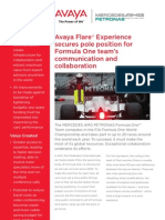 Avaya Flare Experience Secures Pole Position For Formula One Team's Communication and Collaboration