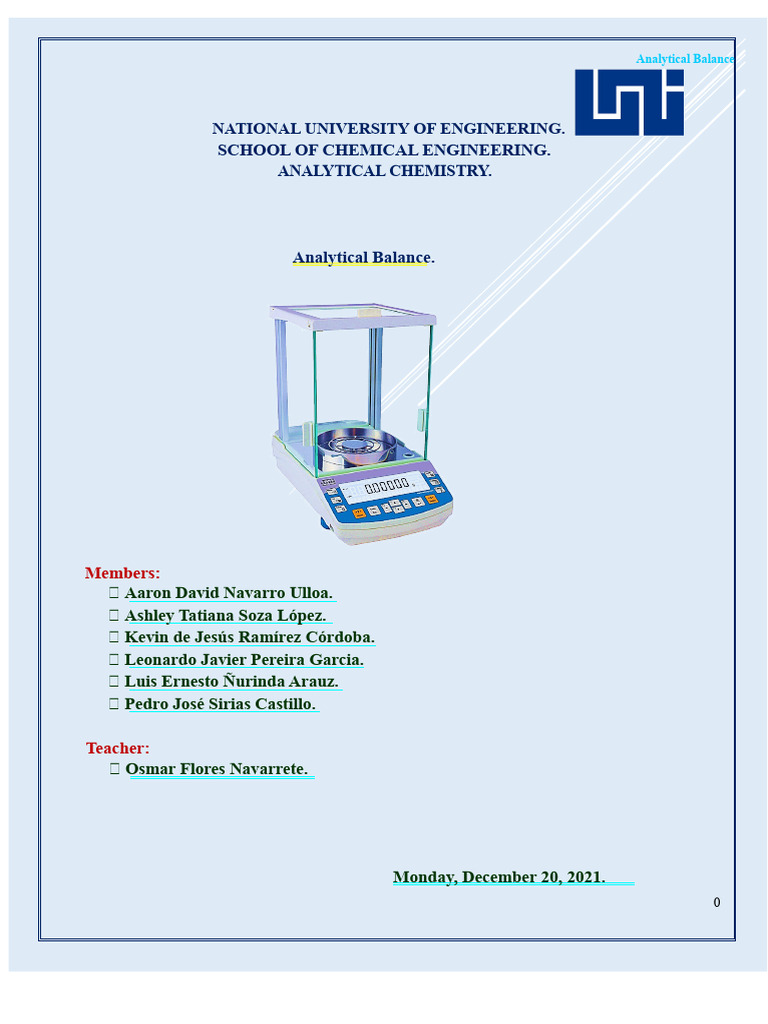 Understanding Analytical Balances | PDF | Weighing Scale | Weight