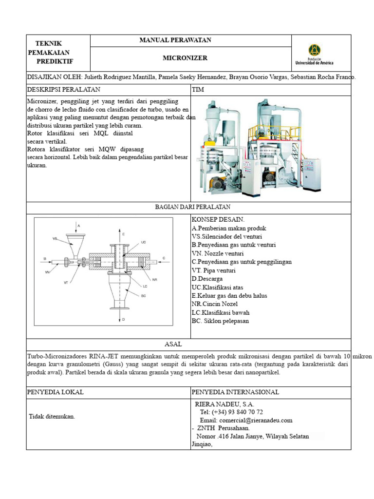 Manual Pemeliharaan Micronizer dan Kontrol Padatan | PDF