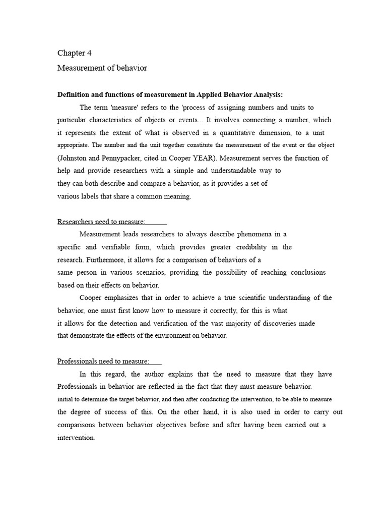 Measurement of Behavior | PDF | Quantitative Research | Measurement