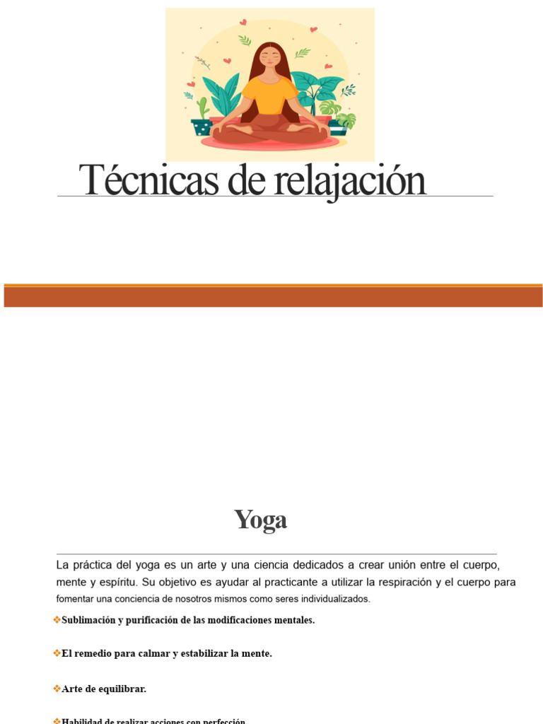 Técnicas de Relajación y Yoga | PDF | Yoga | Dormir