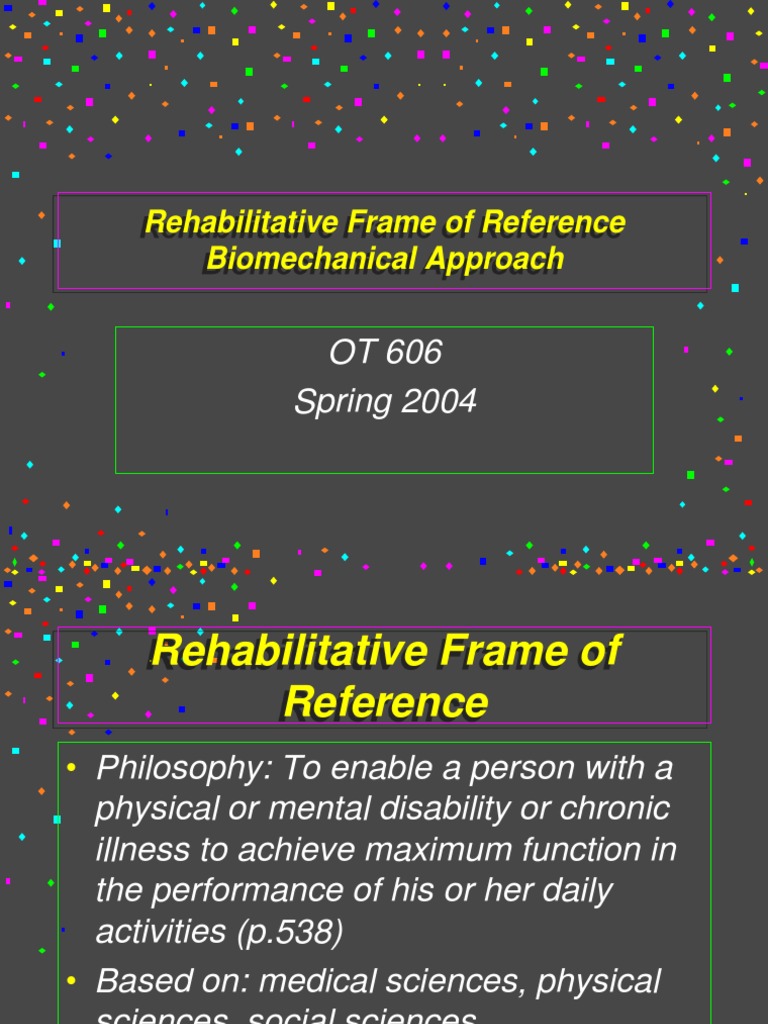 rehabilitative frame of reference case study