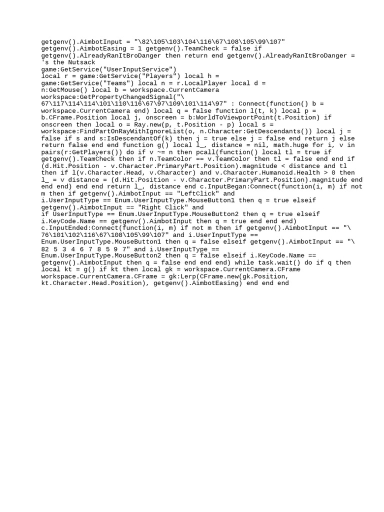 Roblox Aimbot Script Guide | PDF