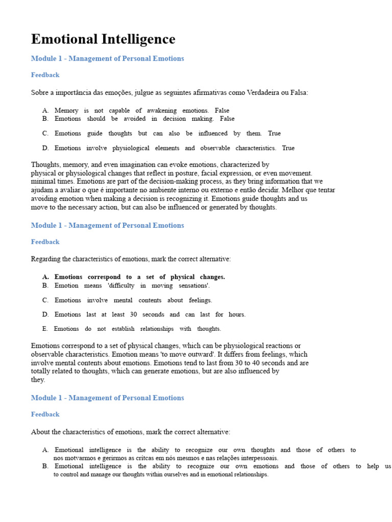 Understanding Emotional Intelligence Basics | PDF | Emotions | Well Being
