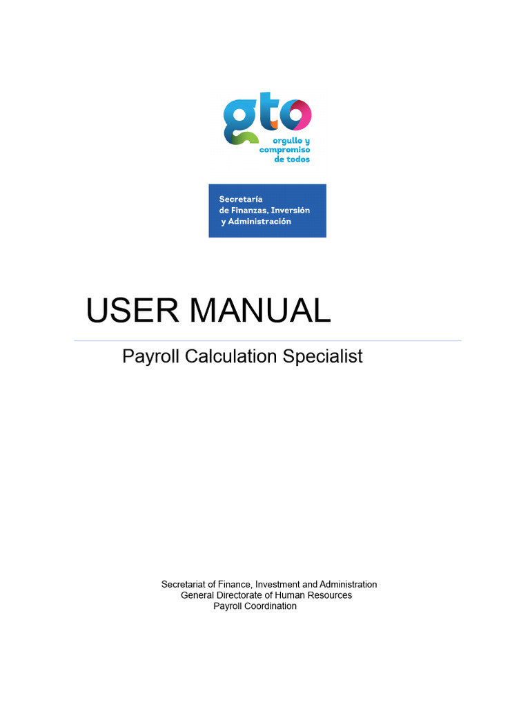 Payroll Calculation Specialist Manual | PDF | Computer File | User ...