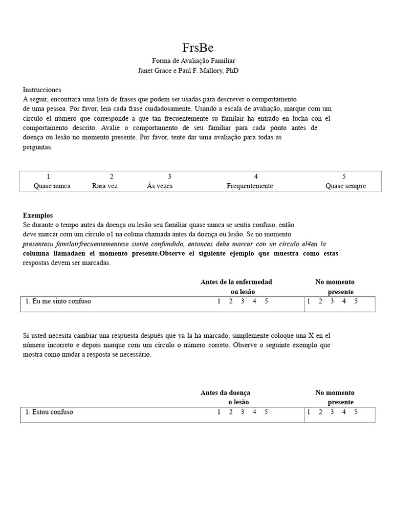 Avaliação Comportamental Familiar | PDF