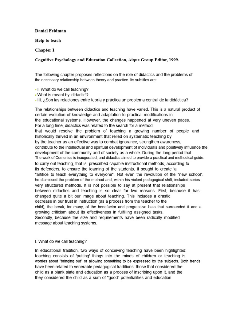 Didactics and Teaching Dynamics Explained | PDF | Theory | Knowledge